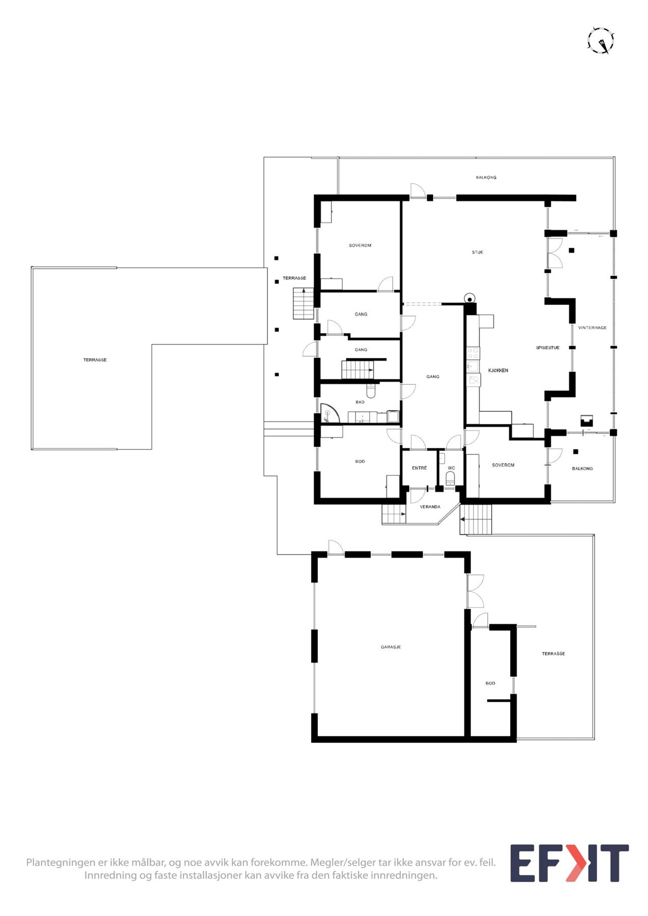 Plantegning hovedplan Galleribilde