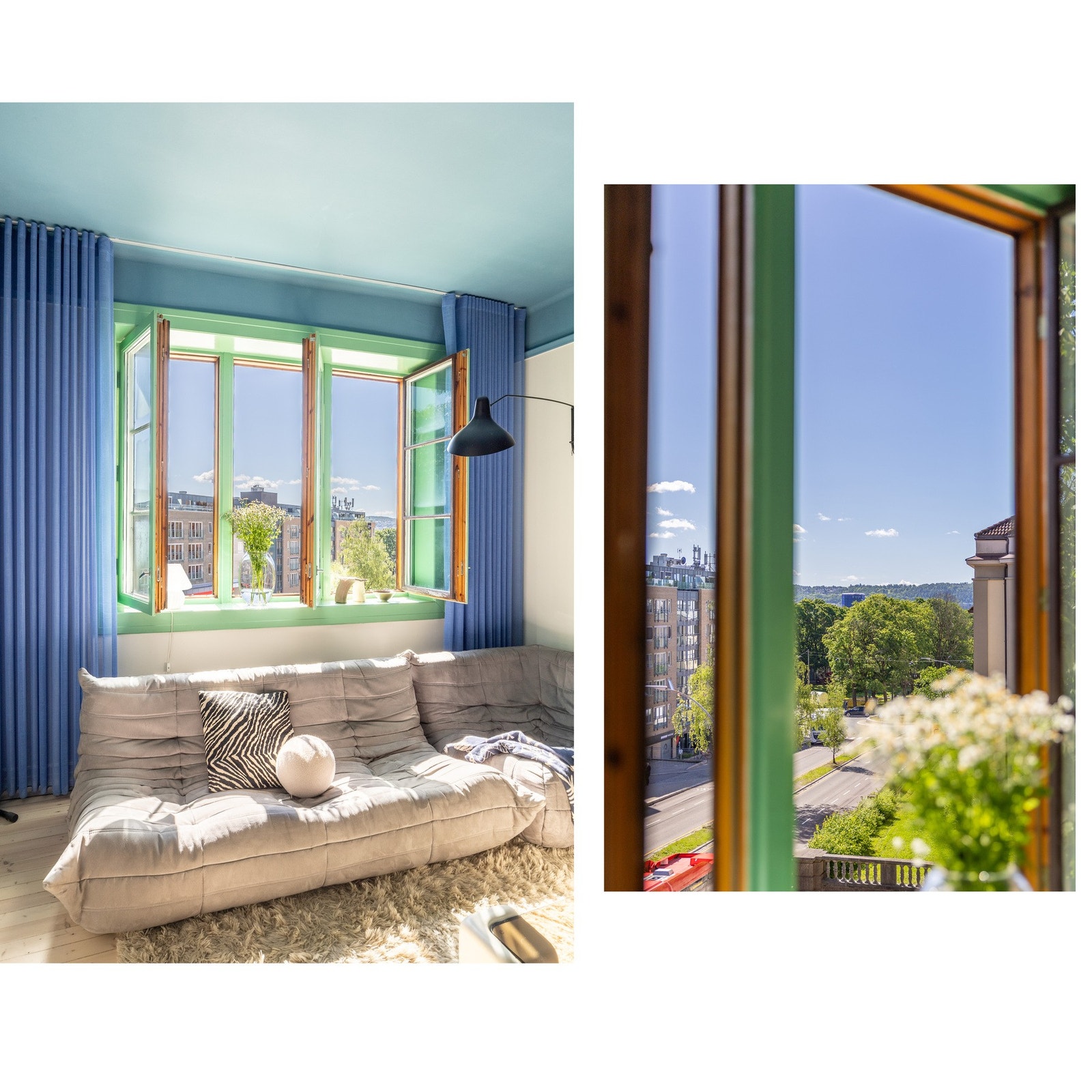 Fin utsikt fra stuen mot Uelands gate. Galleribilde