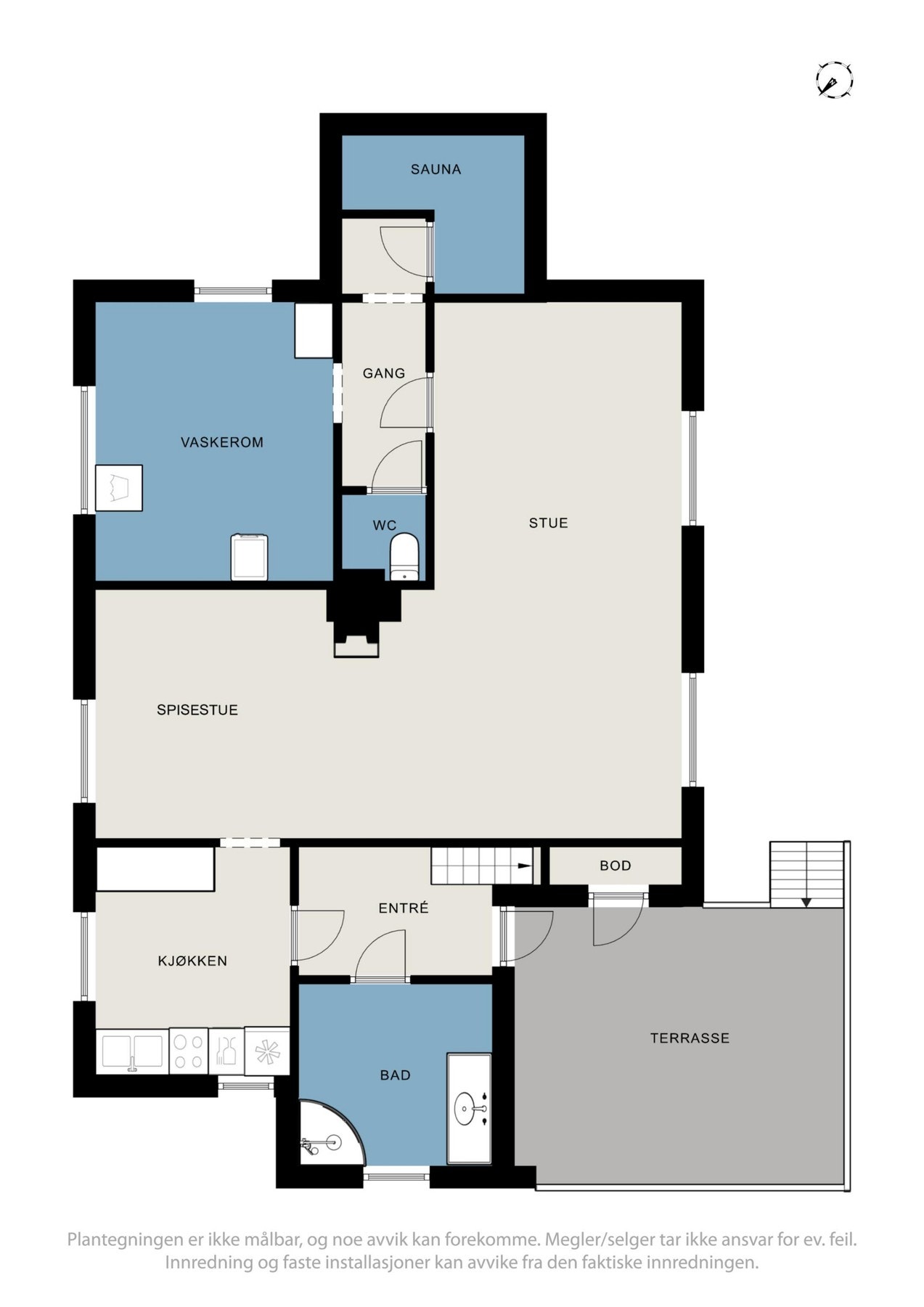 Planskisse over hovedetasjen. Galleribilde