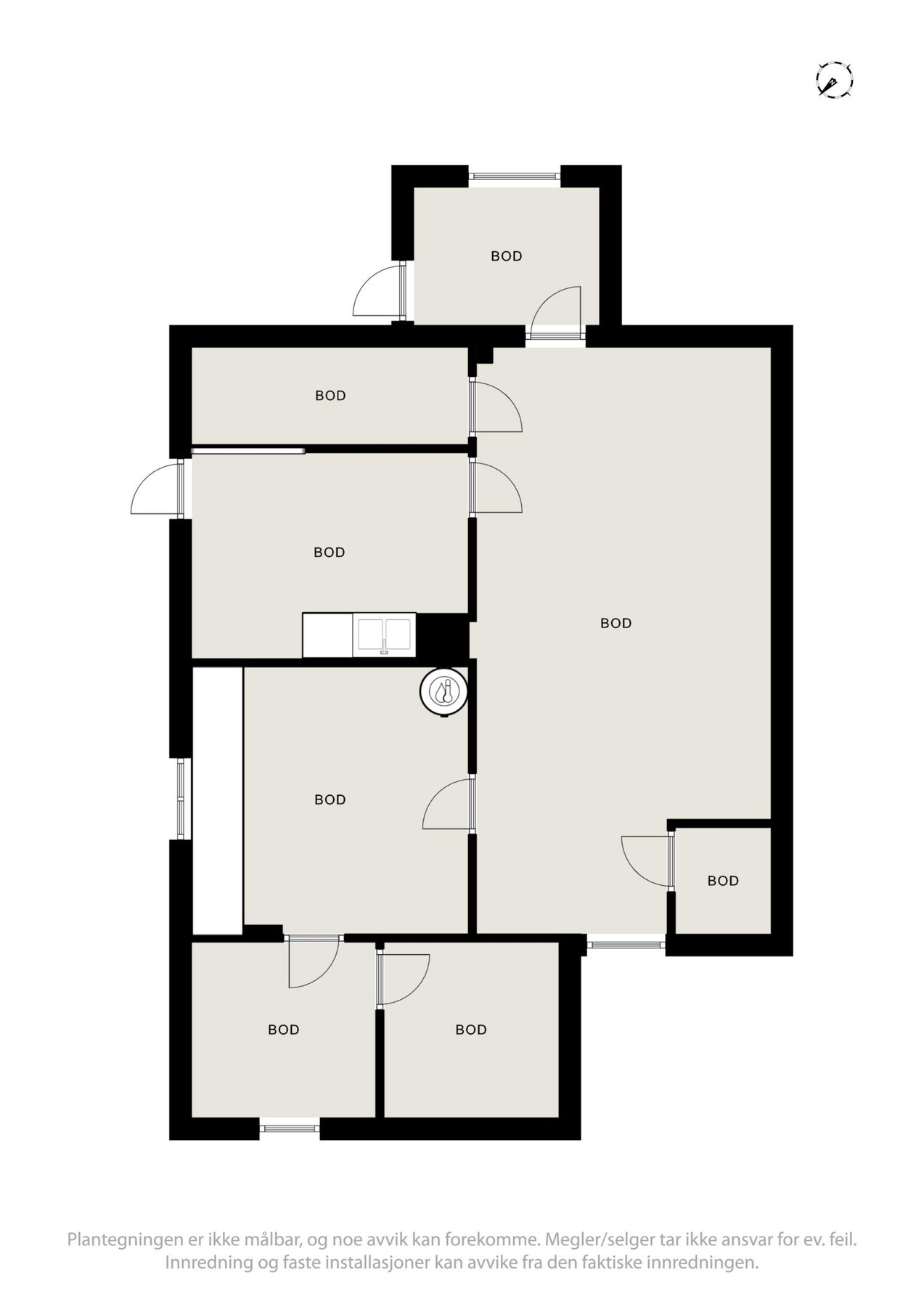 Planskisse over kjeller. Galleribilde