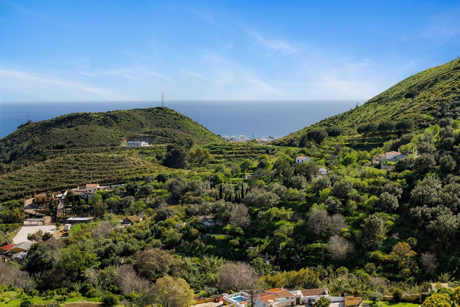 Panoramautsikt mot Sierra de las Nieves og omkringliggende natur Galleribilde
