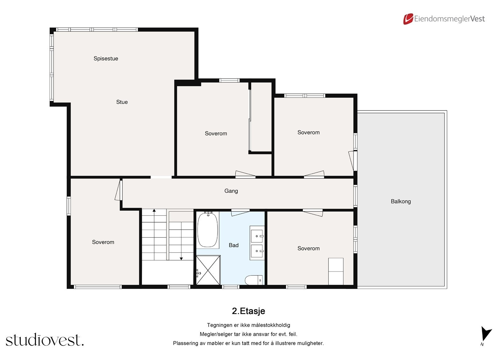 Plantegning 2.etasje. Galleribilde