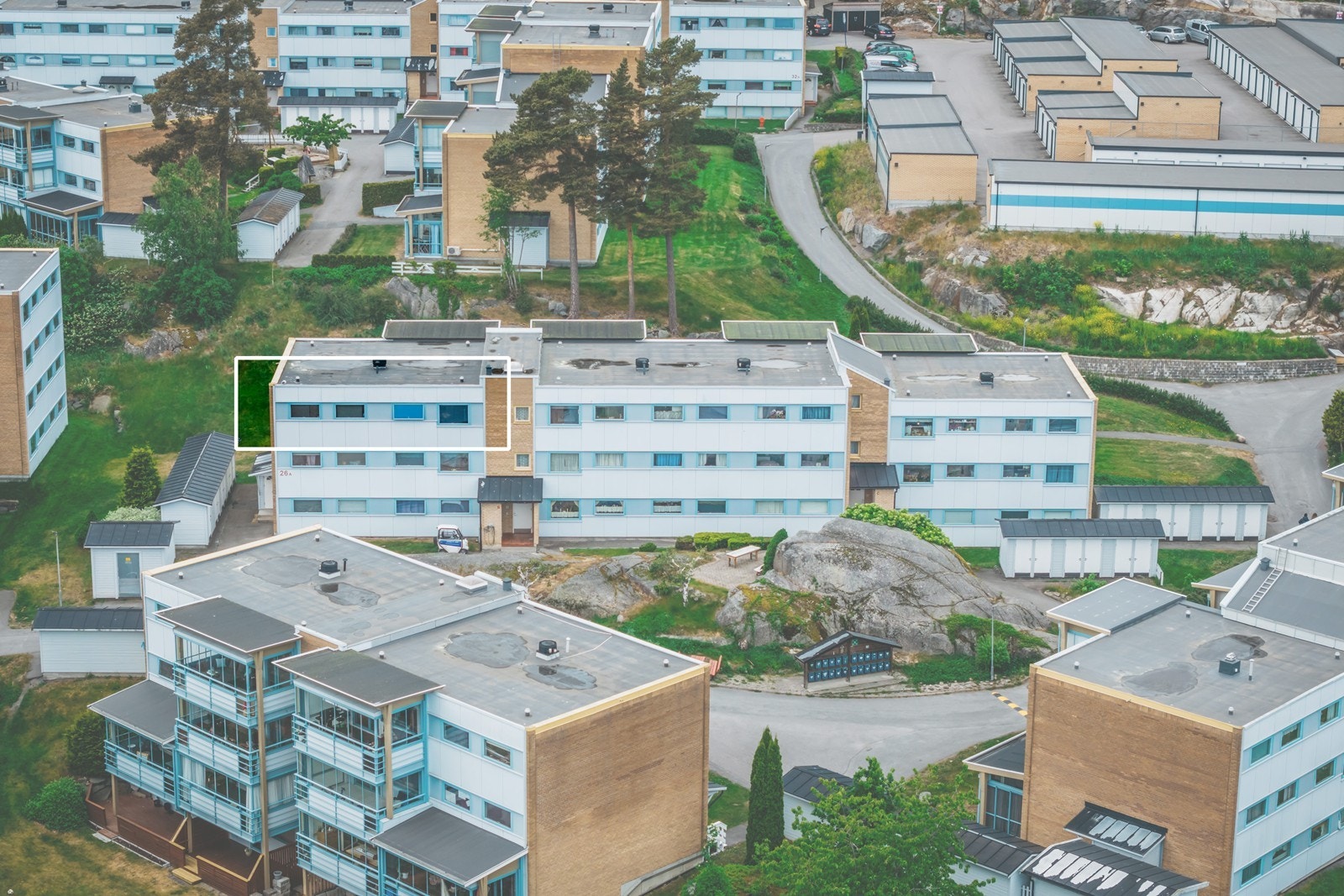Leiligheten ligger i 3 etasje og med vestvendt beliggenhet Galleribilde
