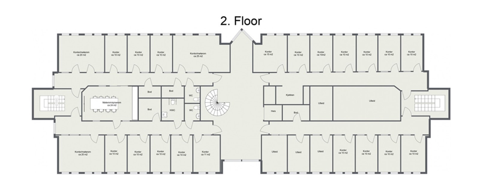 Plantegning 3. etasje Galleribilde