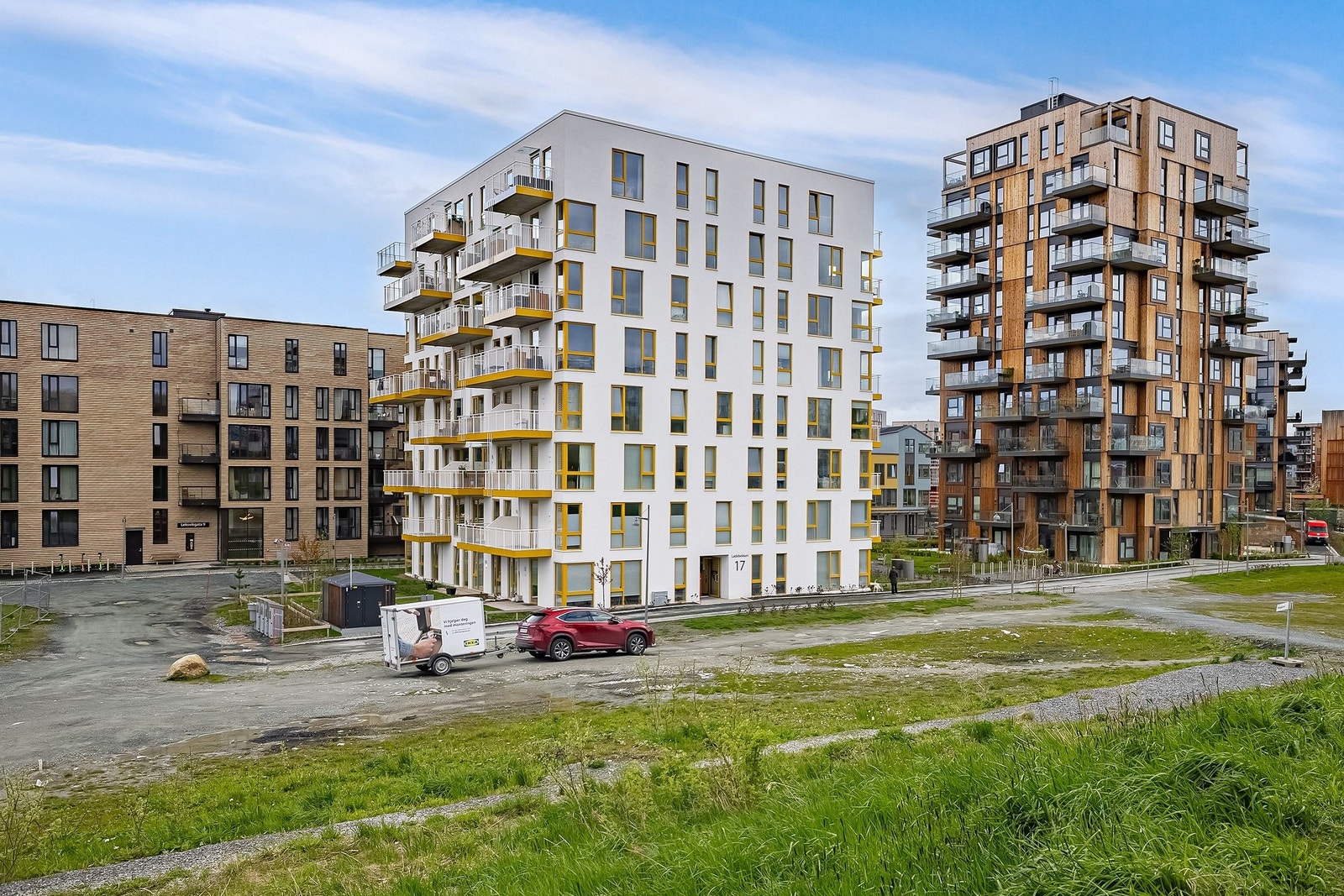 Bygget er fra 2023 med et unikt uttrykk på Lilleby rett ved City Lade Galleribilde