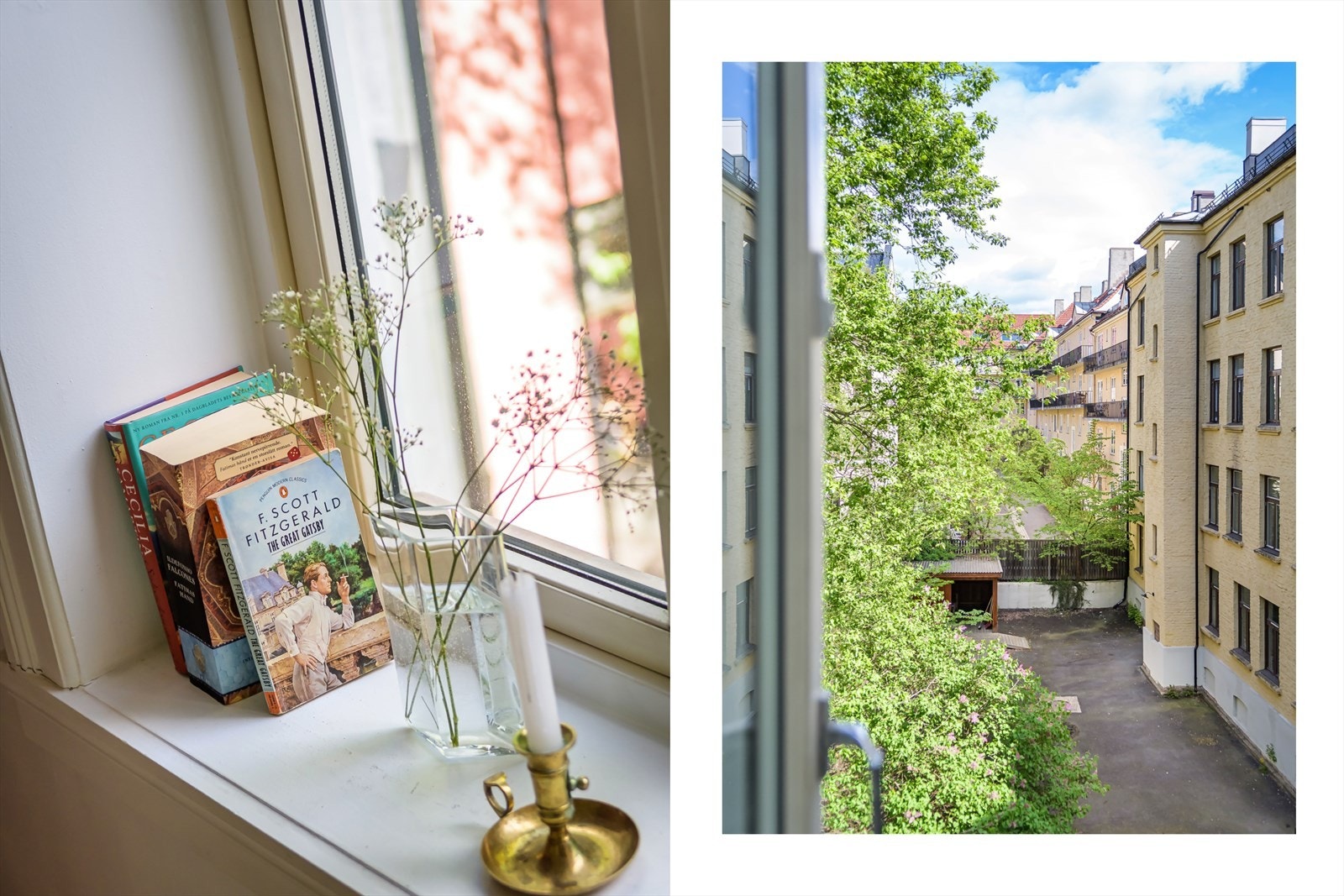 Soverommet ligger vendt ut mot en rolig bakgård. Galleribilde