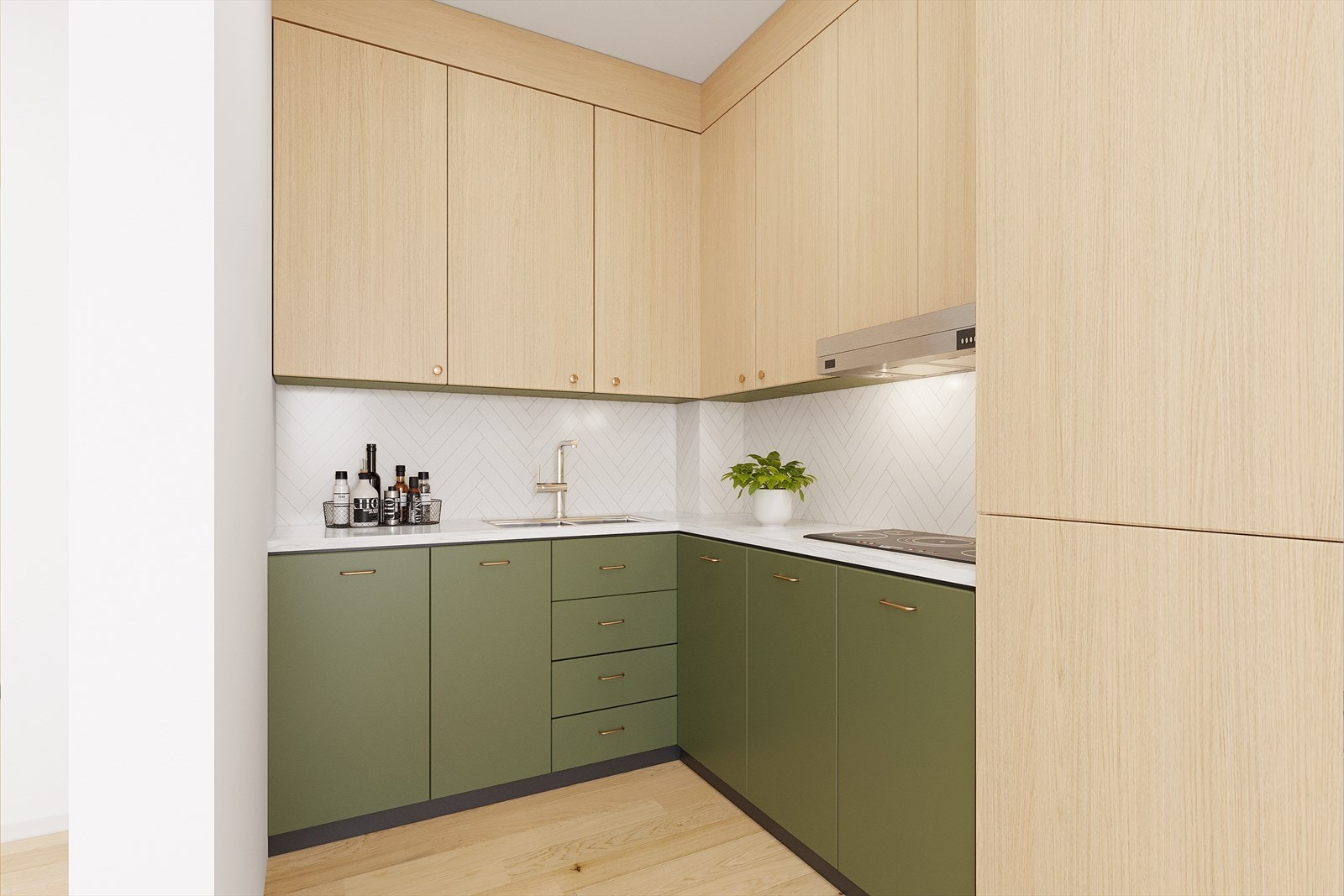 Digitalt oppusset kjøkken Galleribilde