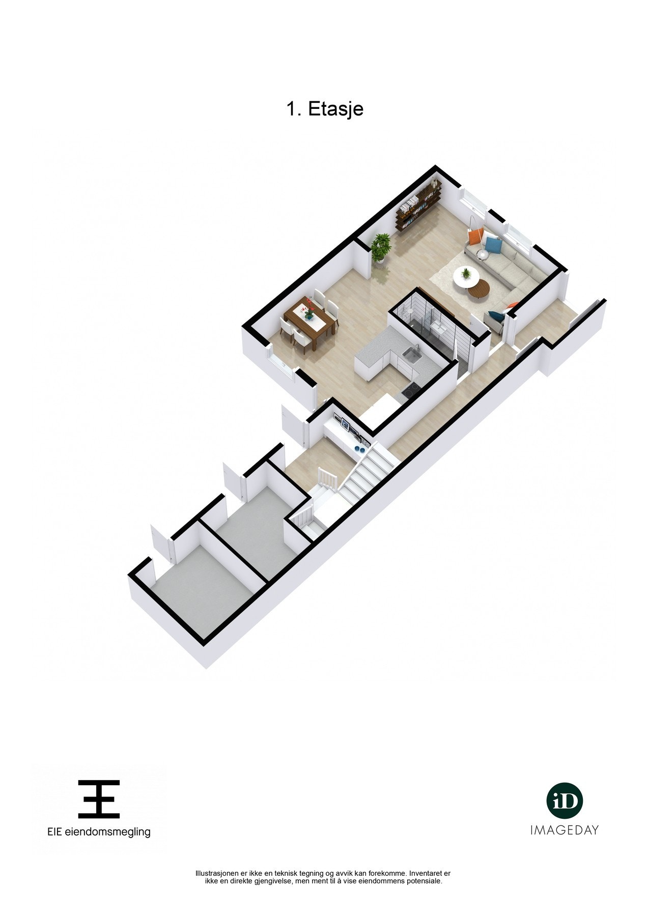 Plantegning 1. etasje Galleribilde