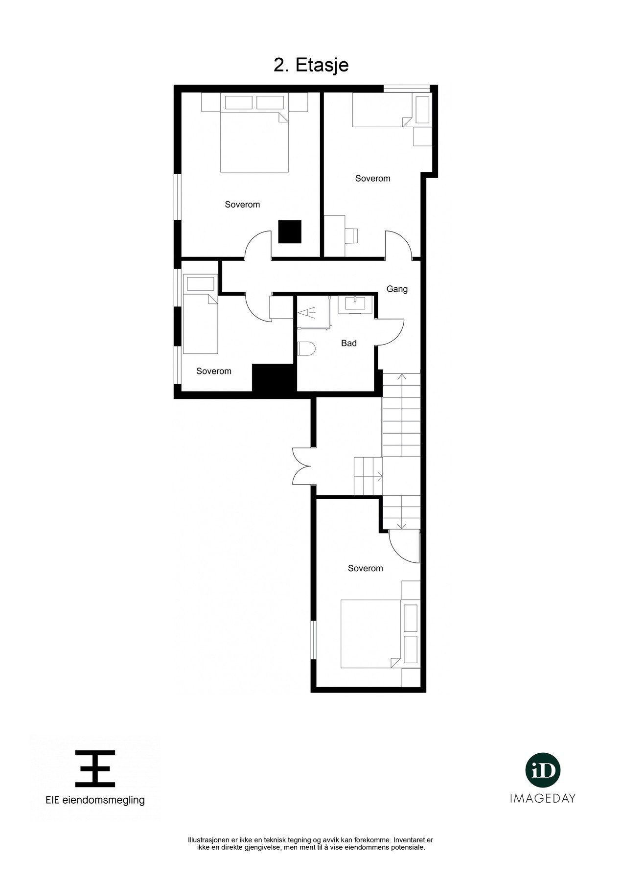 Plantegning 2. etasje Galleribilde
