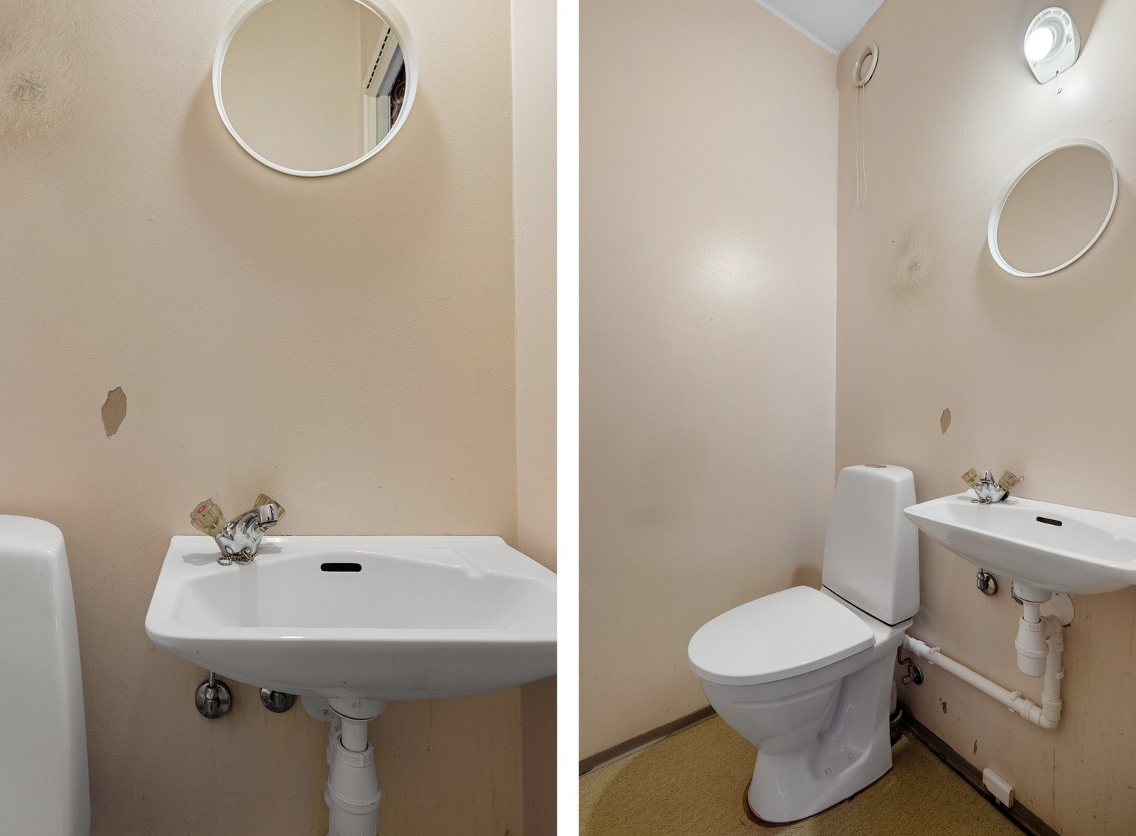 I tillegg finnes et separat toalettrom på 1,3 kvm med servant og toalett. Galleribilde