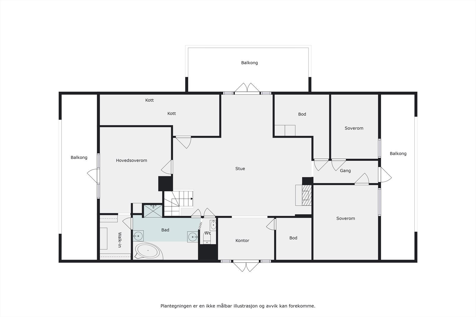 Plantegning 2. etasje Galleribilde