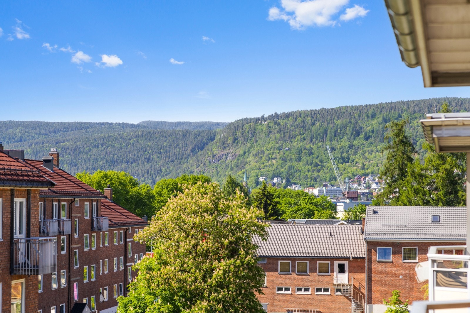 Flott utsikt fra balkongen Galleribilde