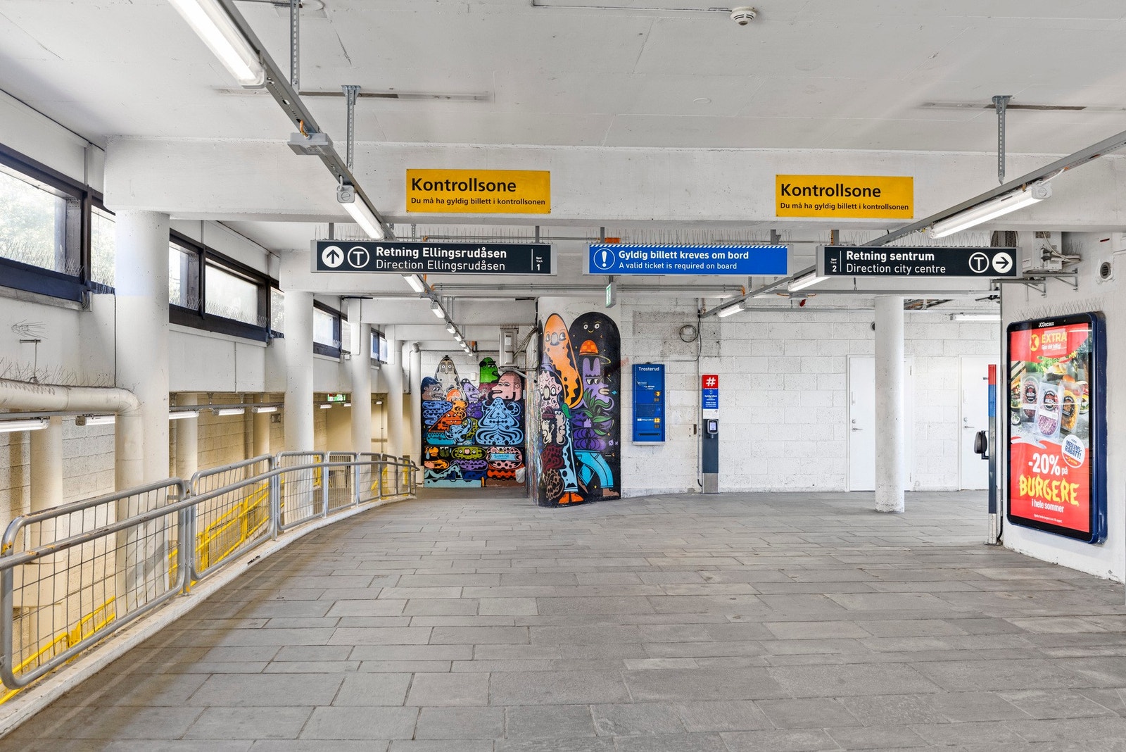 Trosterud-T ligger bare 2 minutter unna til fots, og tar deg til sentrum på 16 minutter Galleribilde