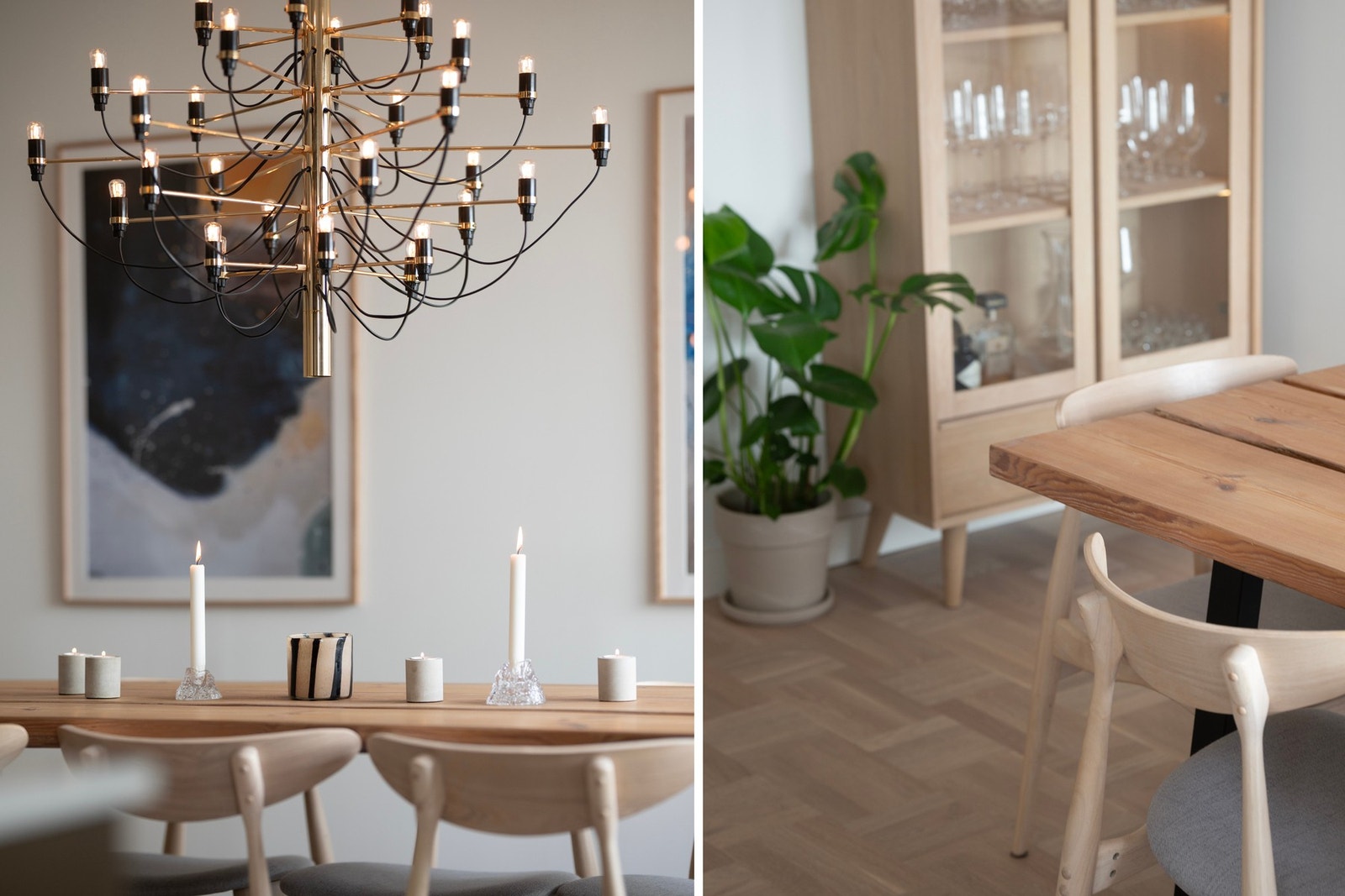 Nydelig parkett lagt i rutemønter. Galleribilde