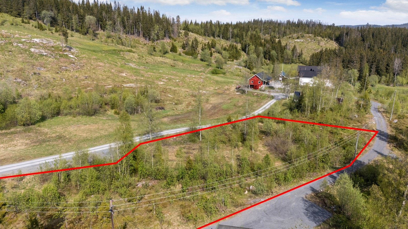 Spredt fritidsbebyggelse i området. Galleribilde