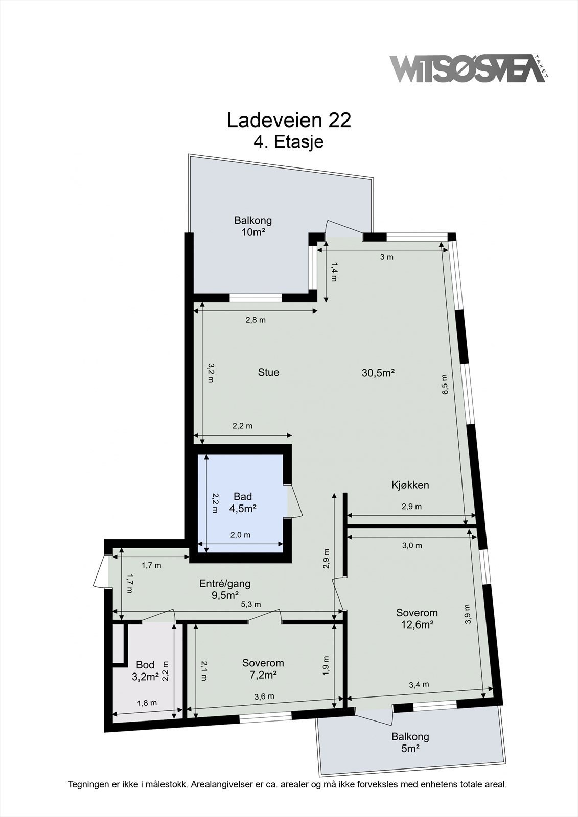 Planskisse 4. etasje. Galleribilde