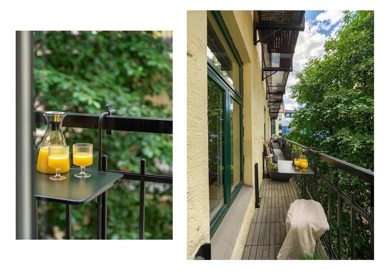 Vi gir deg en rask smakebit på den luftige brannbalkongen utenfor kjøkkenvinduet som du får se mer av senere. Denne leiligheten kommer du til å like! Galleribilde