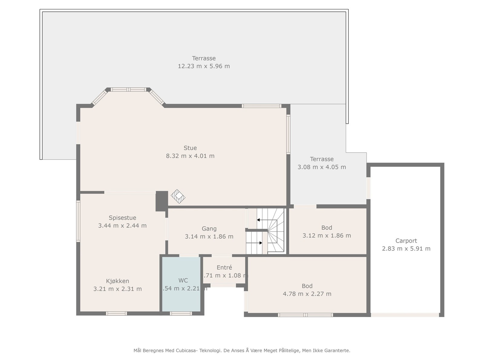 Plantegning 1. etasje Galleribilde