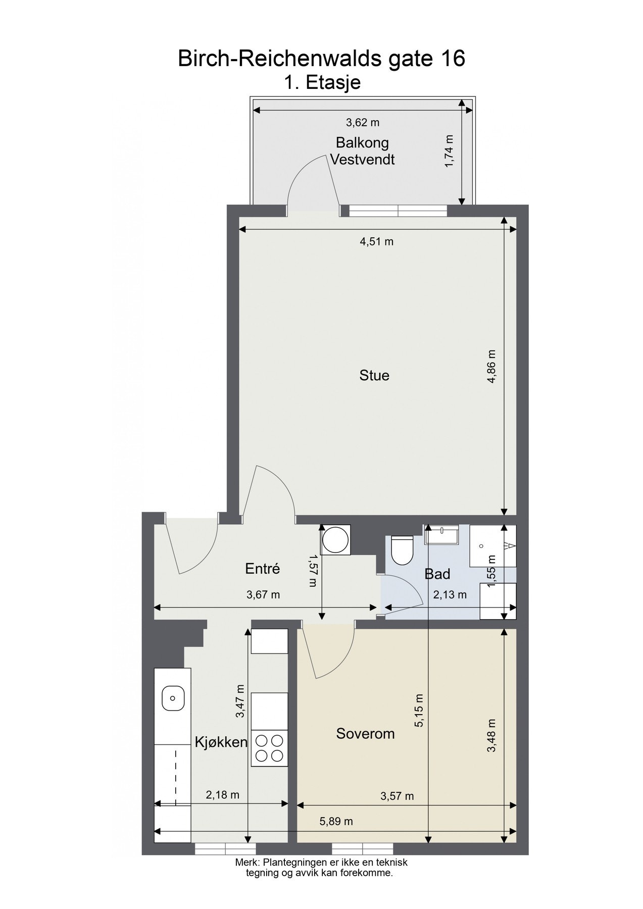 Plantegning. I tillegg medfølger en stort loftsbod på 6 kvm (12 kvm gulvareal). Galleribilde