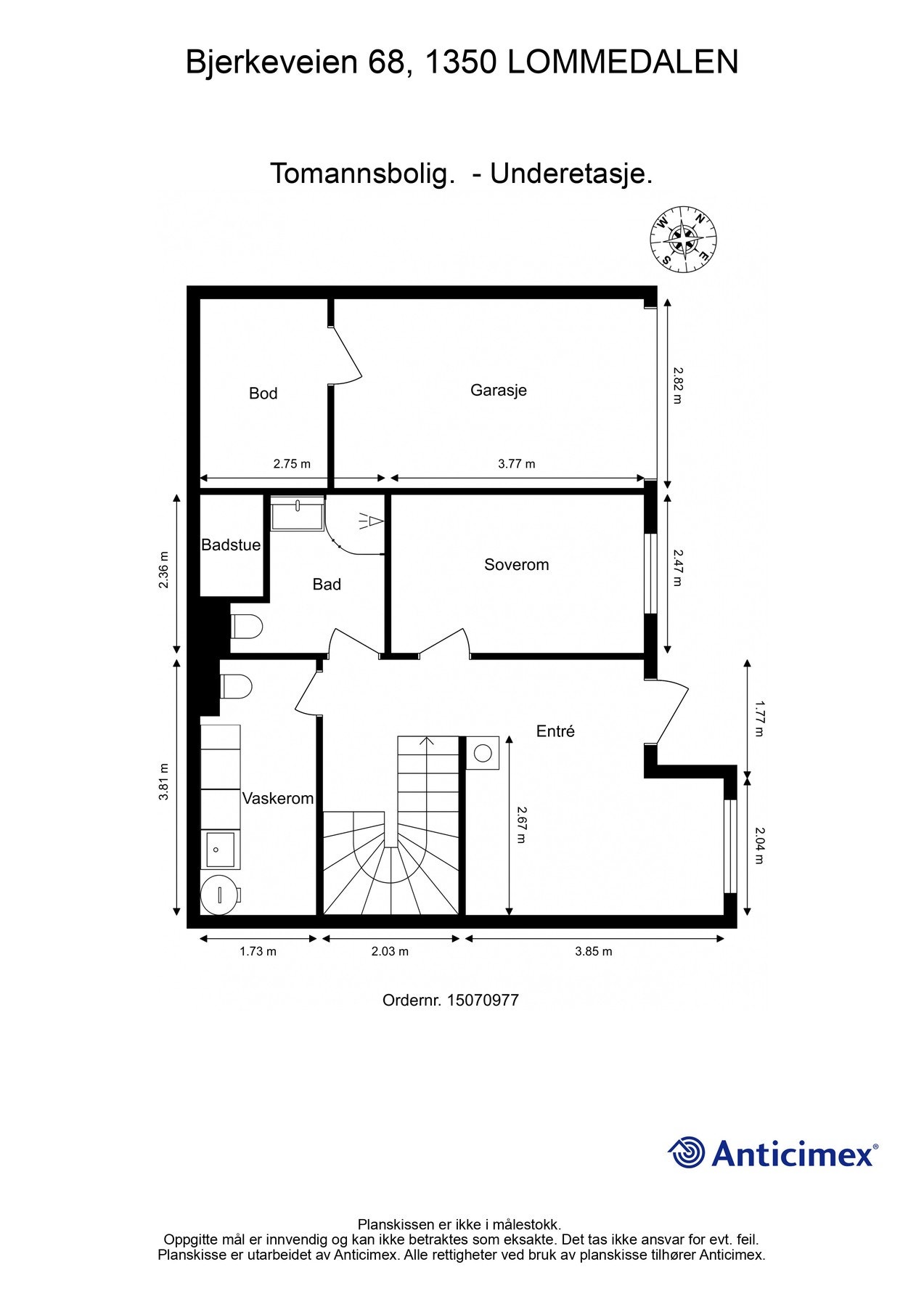 Plantegning underetasje Galleribilde