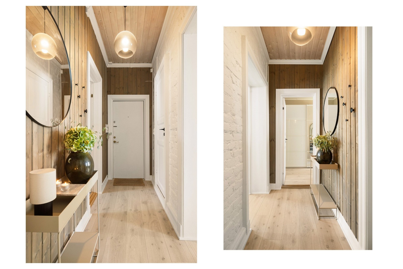 Romslig entrè med adkomst til alle rommene i leiligheten Galleribilde