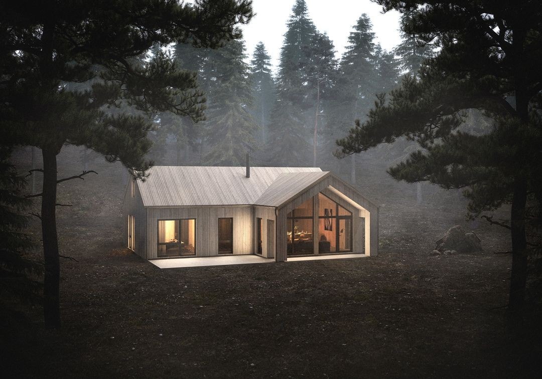 - Hytteillustrasjon fra aktuell arkitekt - Galleribilde