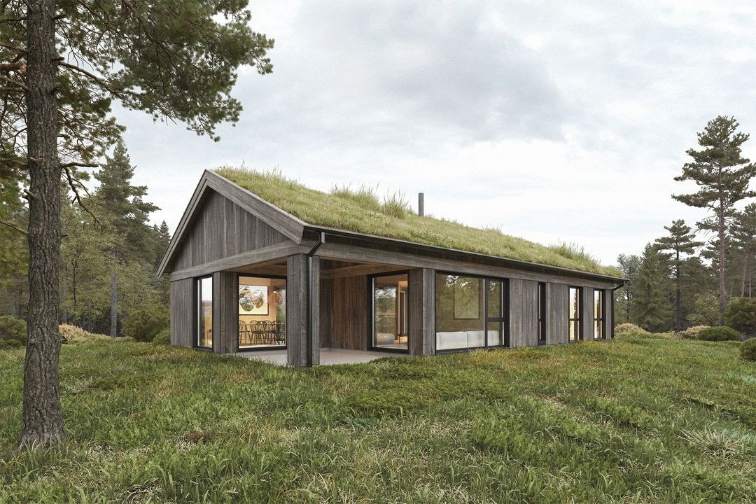 - Hytteillustrasjon fra aktuell arkitekt - Galleribilde