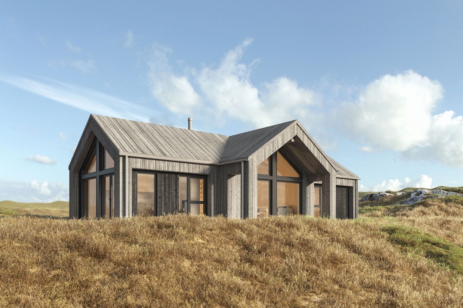 - Hytteillustrasjon fra aktuell arkitekt - Galleribilde