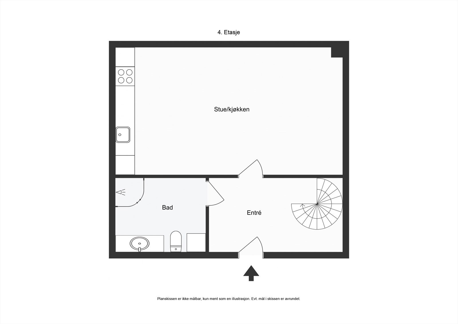Plantegning 4. Etasje Galleribilde
