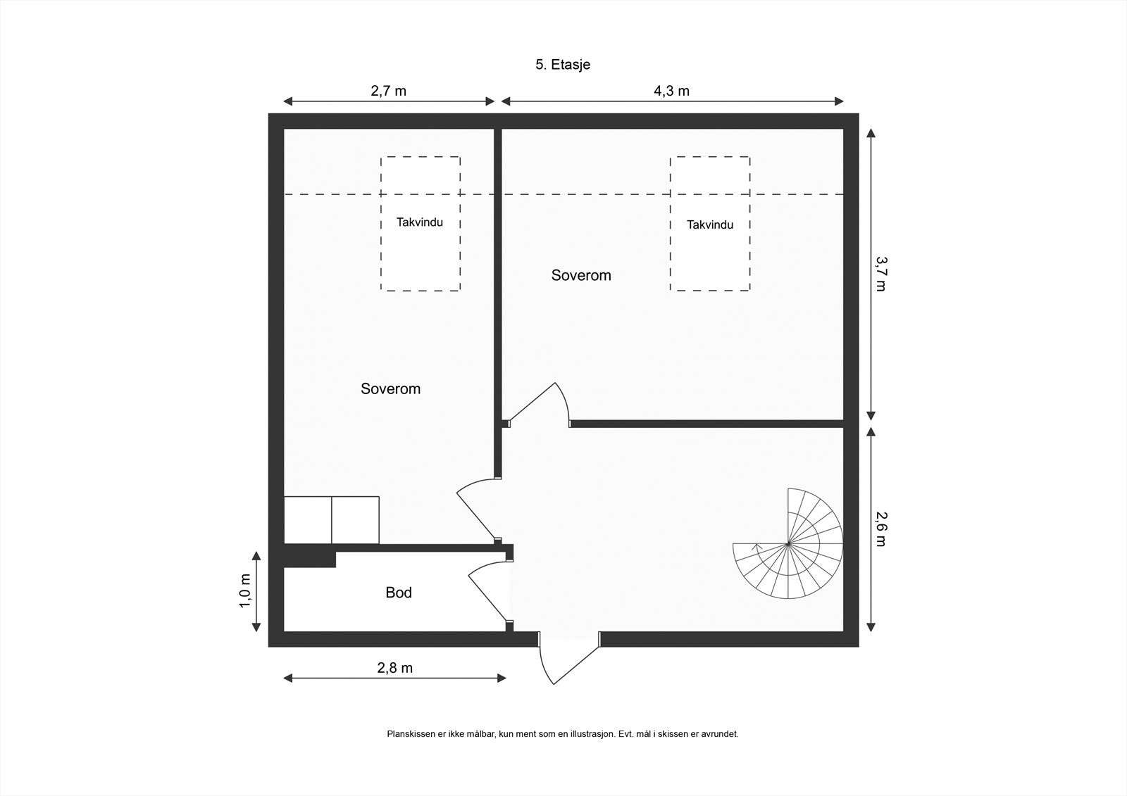 Plantegning 5. Etasje Galleribilde