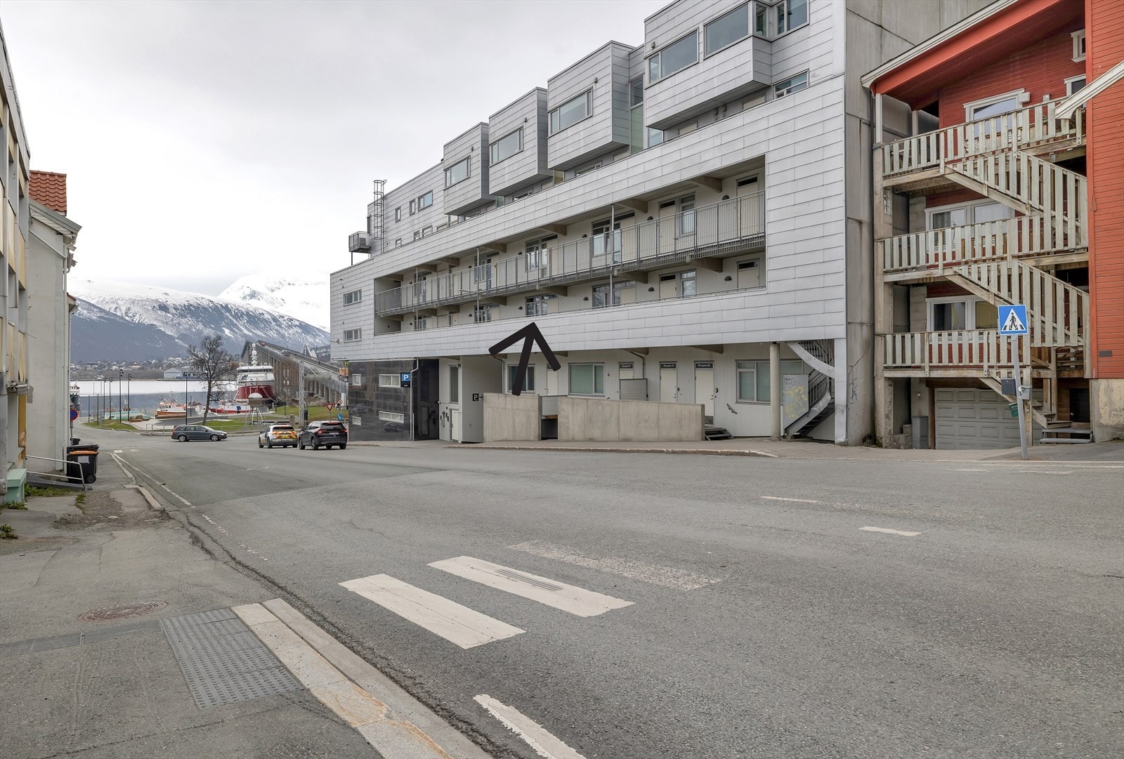 Leilighetens plassering vist med pil Galleribilde