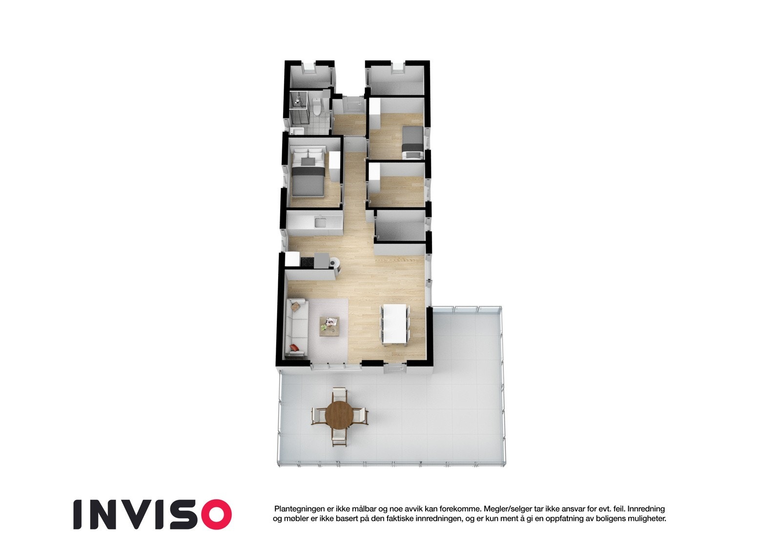 Plantegning i 3D. Galleribilde