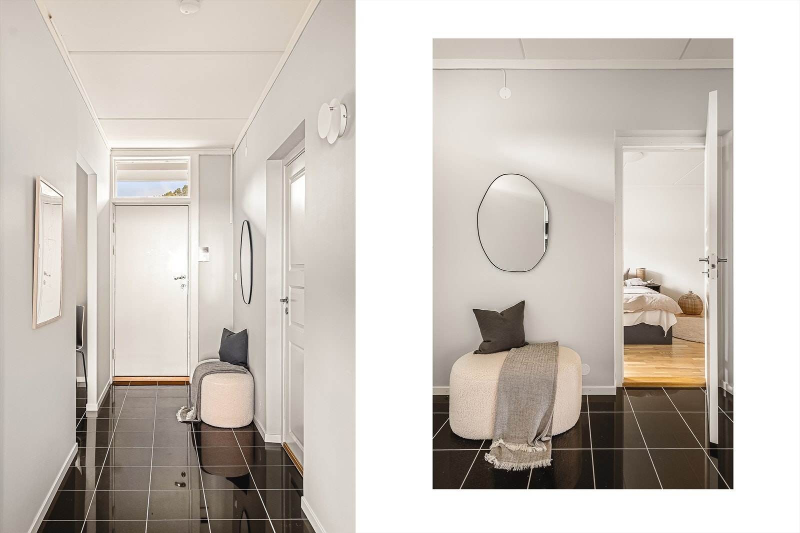 Godt førsteinntrykk når du kommer inn til en romslig, lys entré. Vindu over inngangsdør gir fint dagslys inn. Galleribilde