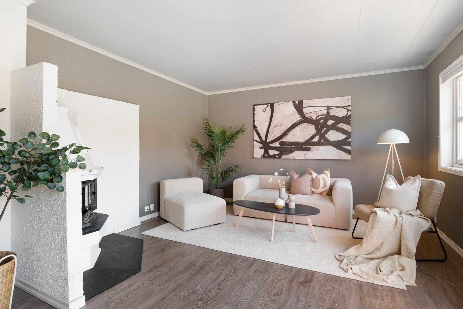 Flott stue med vakre fargevalg Galleribilde