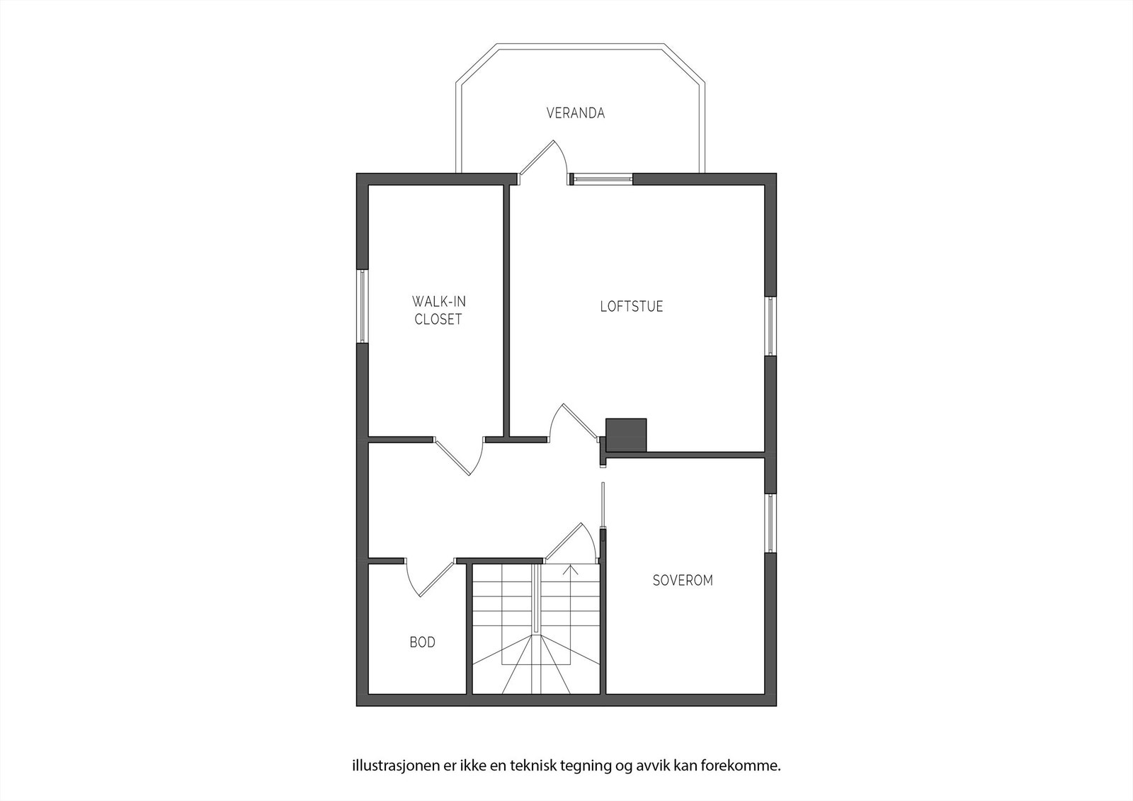 Plantegning - loft Galleribilde