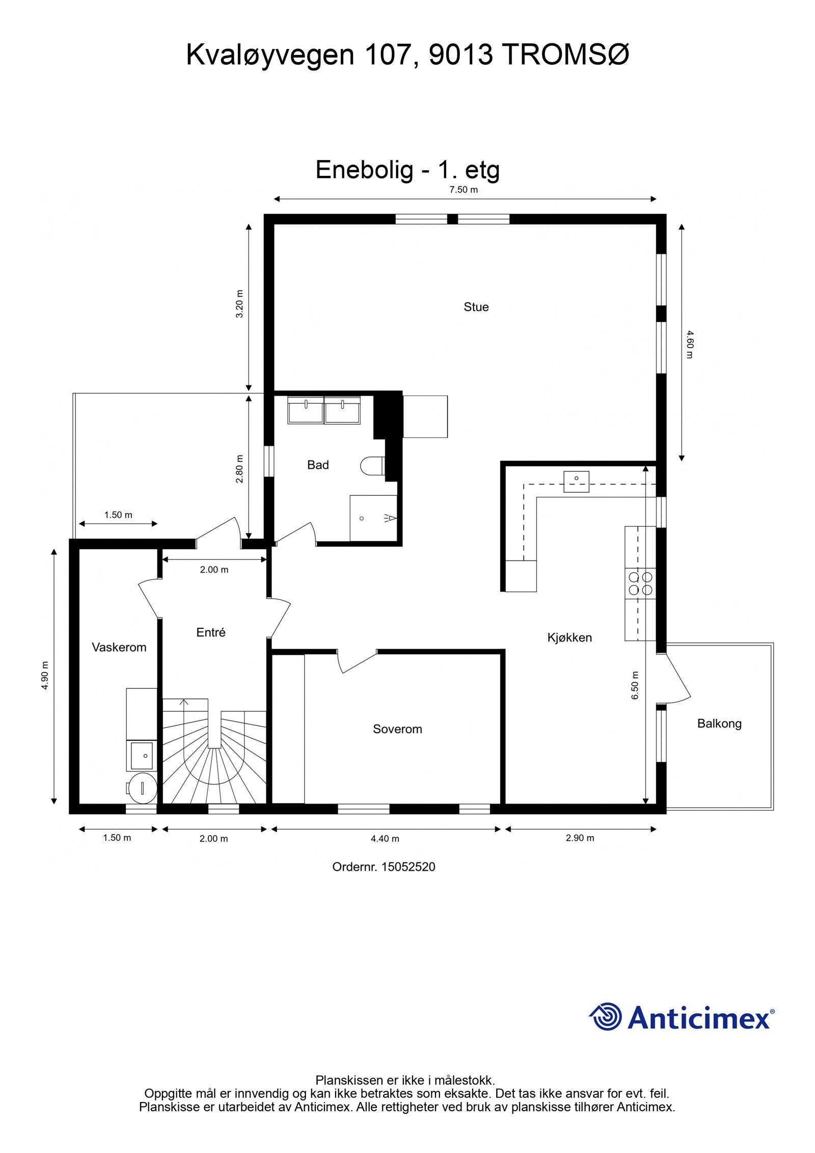 Plantegning 1. etasje Galleribilde