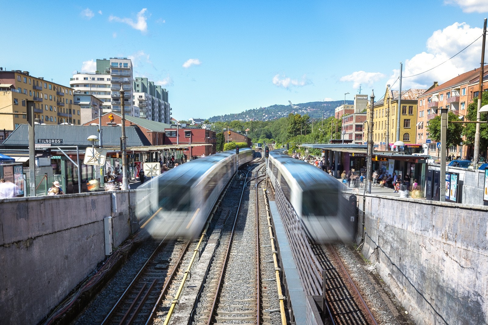 Majorstuen t-banestasjon skal få ny fasade og bedre/raskere tilkomst med nye overganger, Sporveien anslår dette ferdigstilt i 2027. Galleribilde
