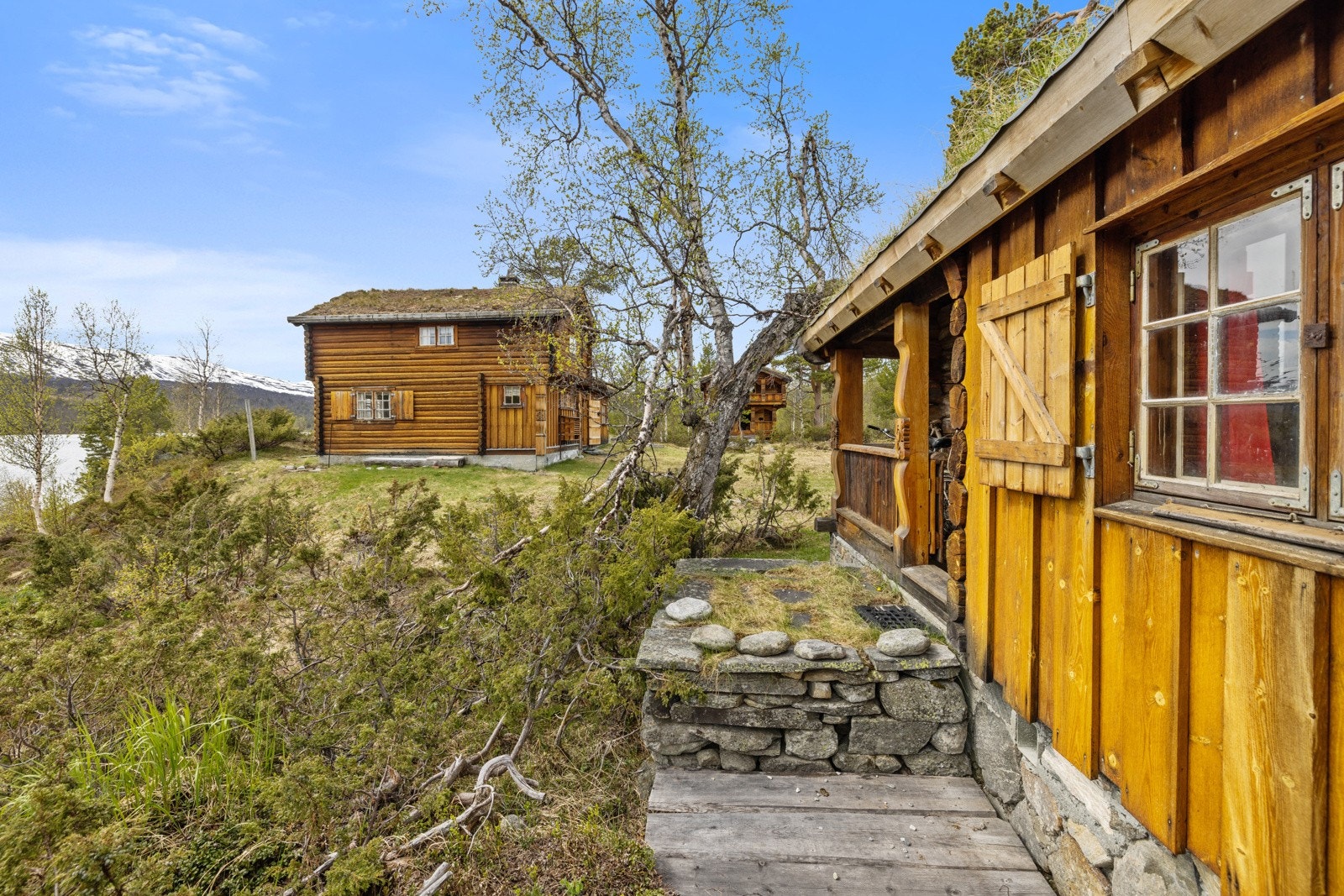 Fasade mot sør til annekset mot hovudhytta Galleribilde