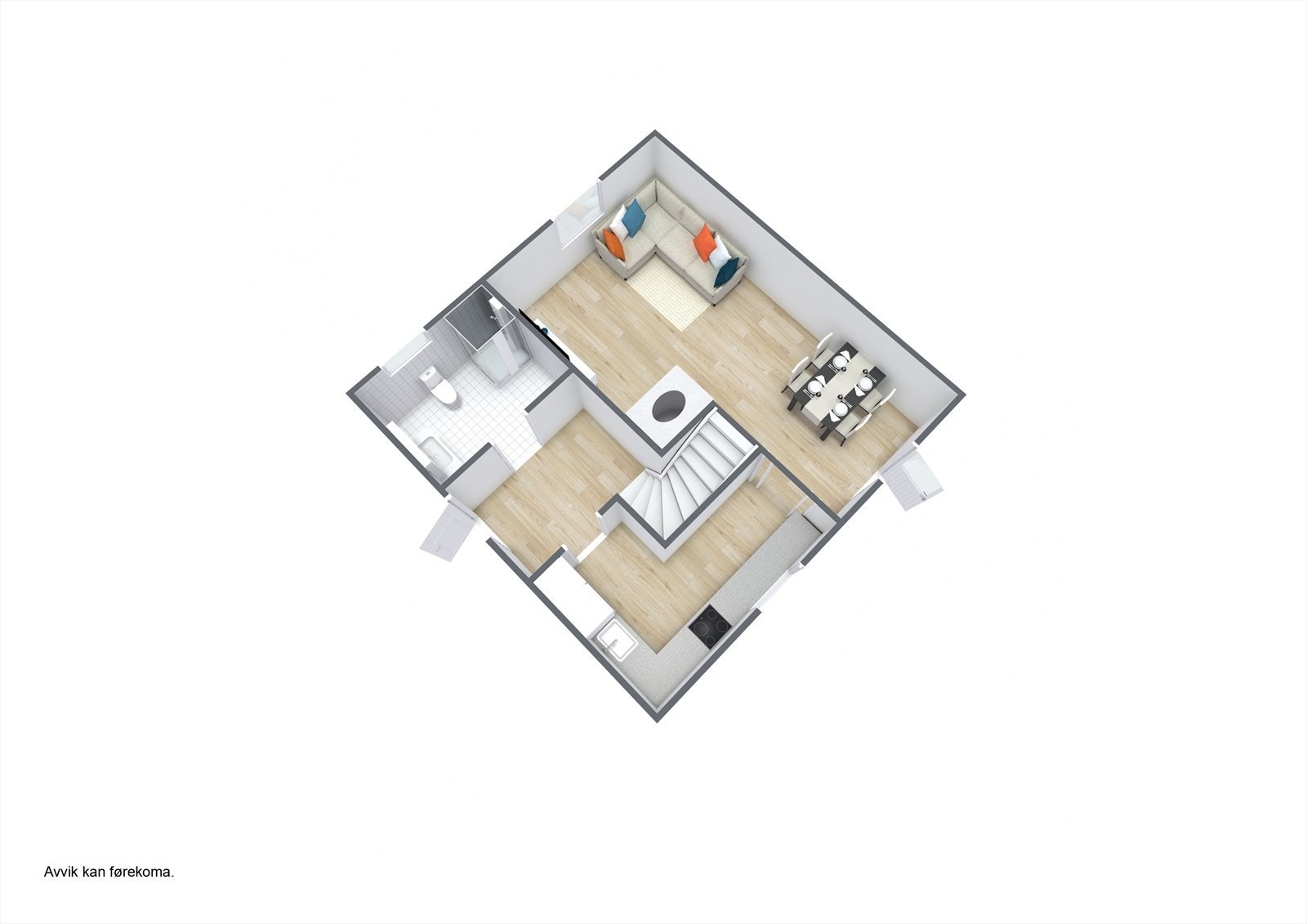 Planteikning 3D 1.etg. Galleribilde