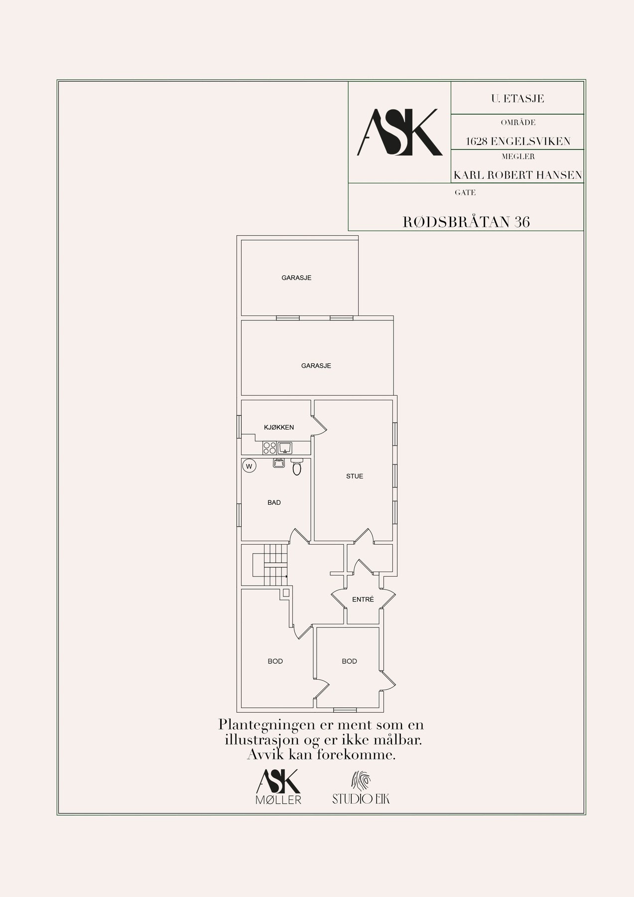 Plantegning u.etg. Galleribilde