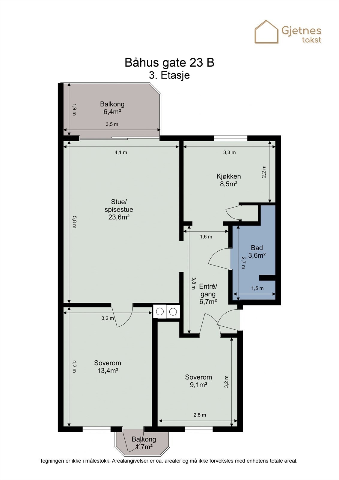 Ta en titt på planskissen og gjør deg kjent med romfordelingen. Galleribilde