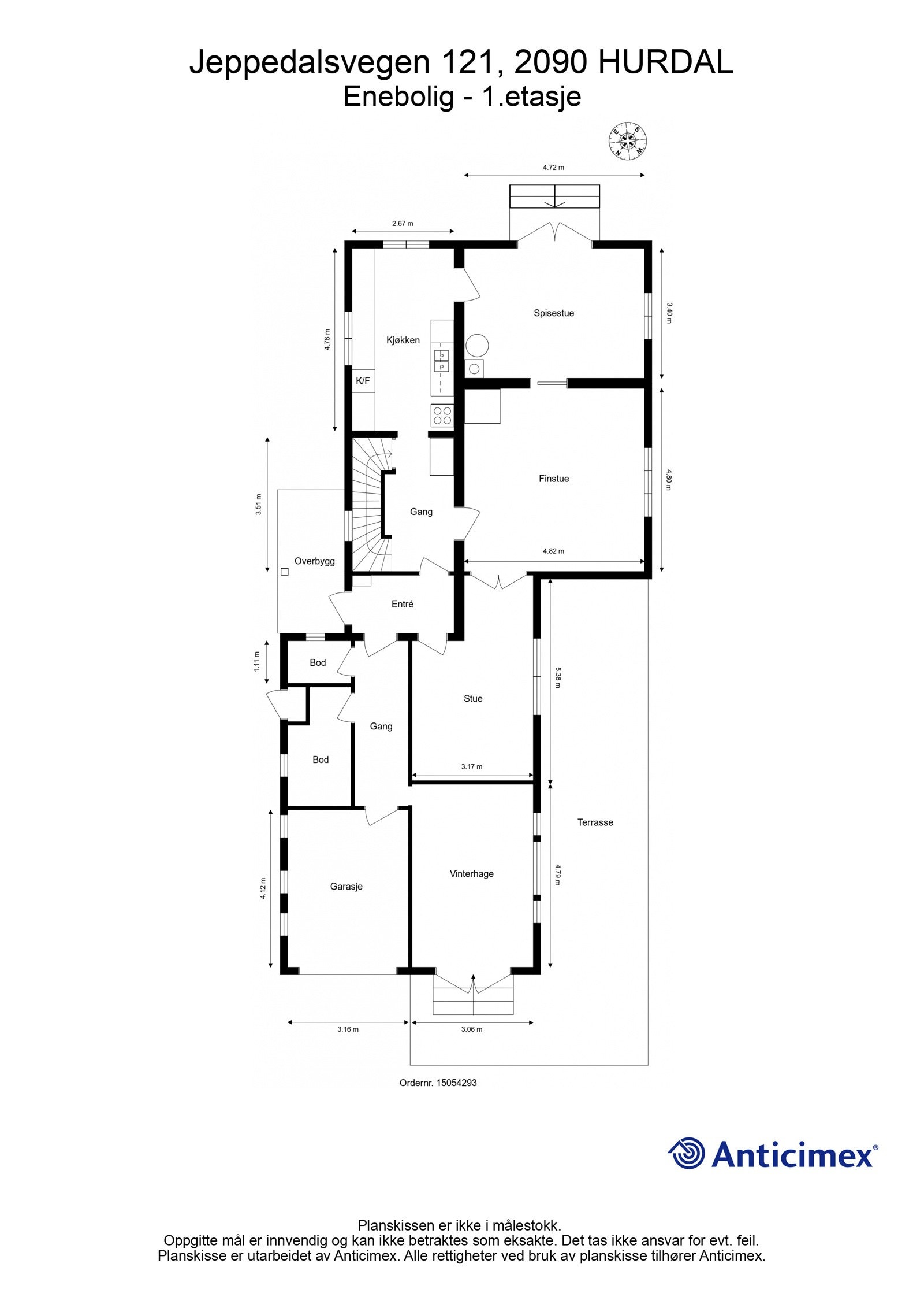 Plantegning 1. etasje Galleribilde