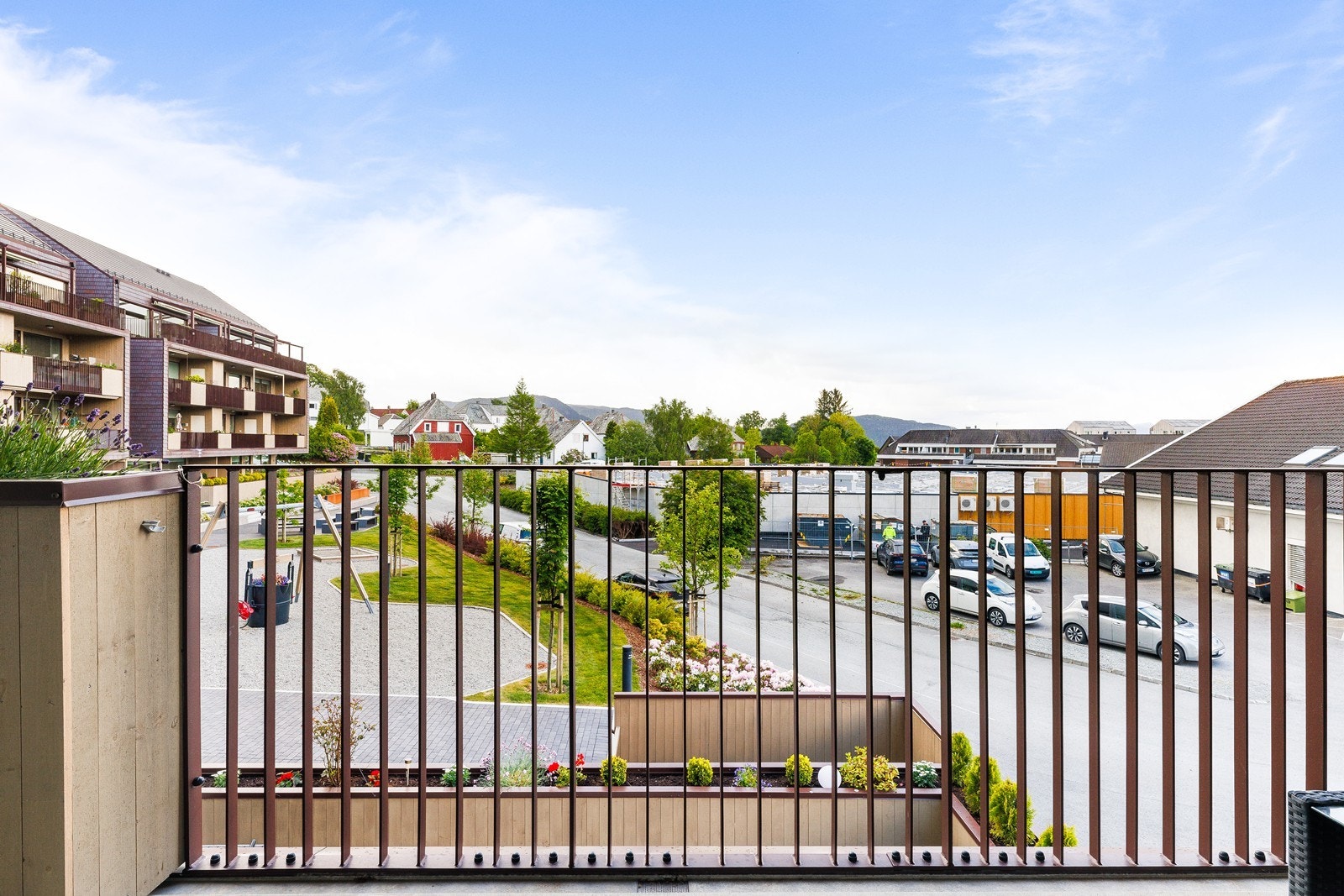 Utsikt fra balkong. Galleribilde