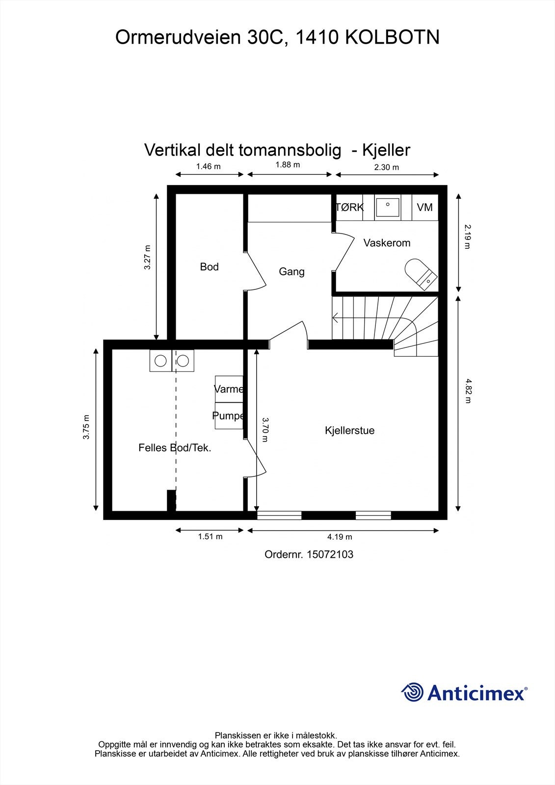 Plantegning - kjeller Galleribilde