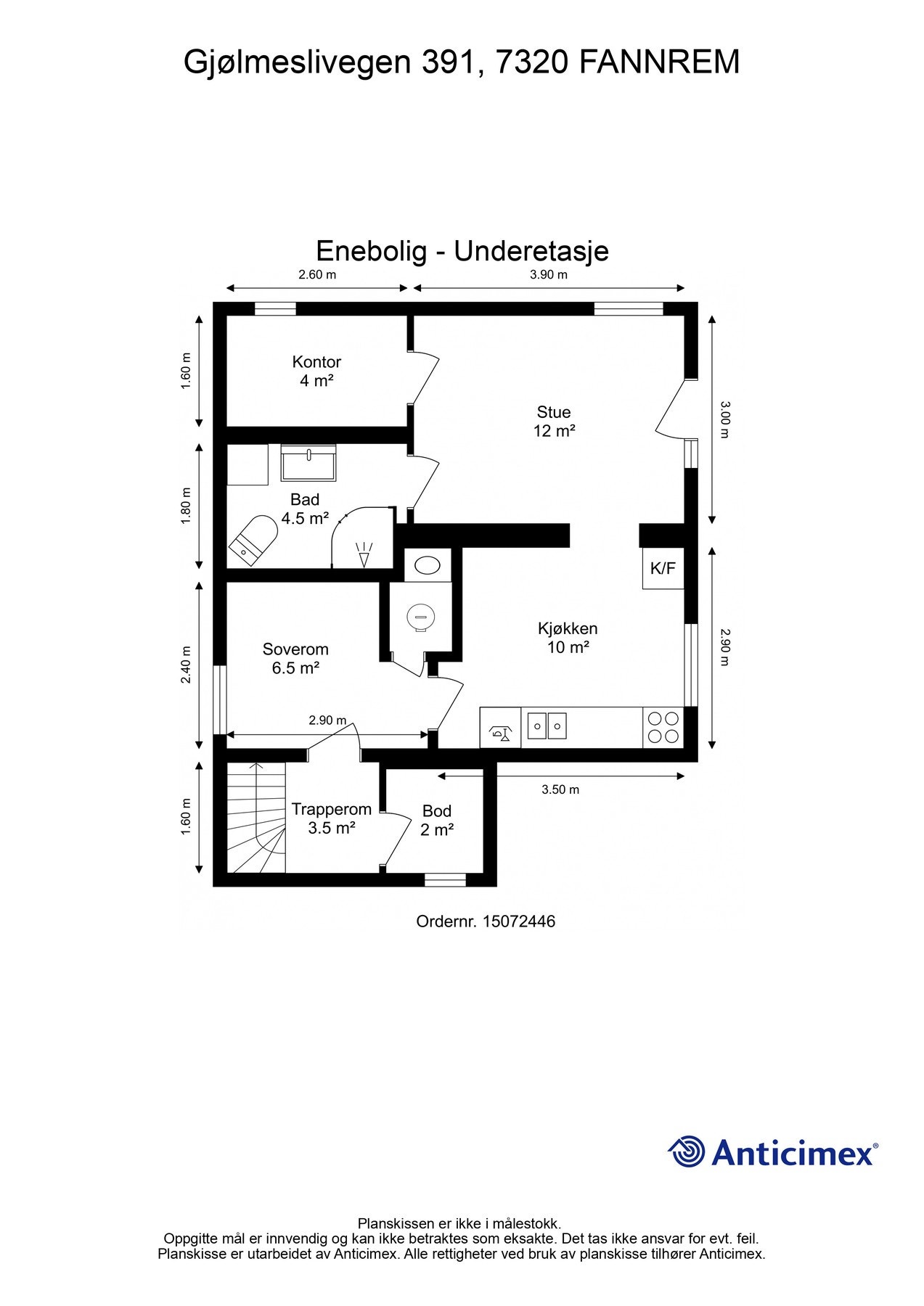 Plantegning - Underetasje Galleribilde