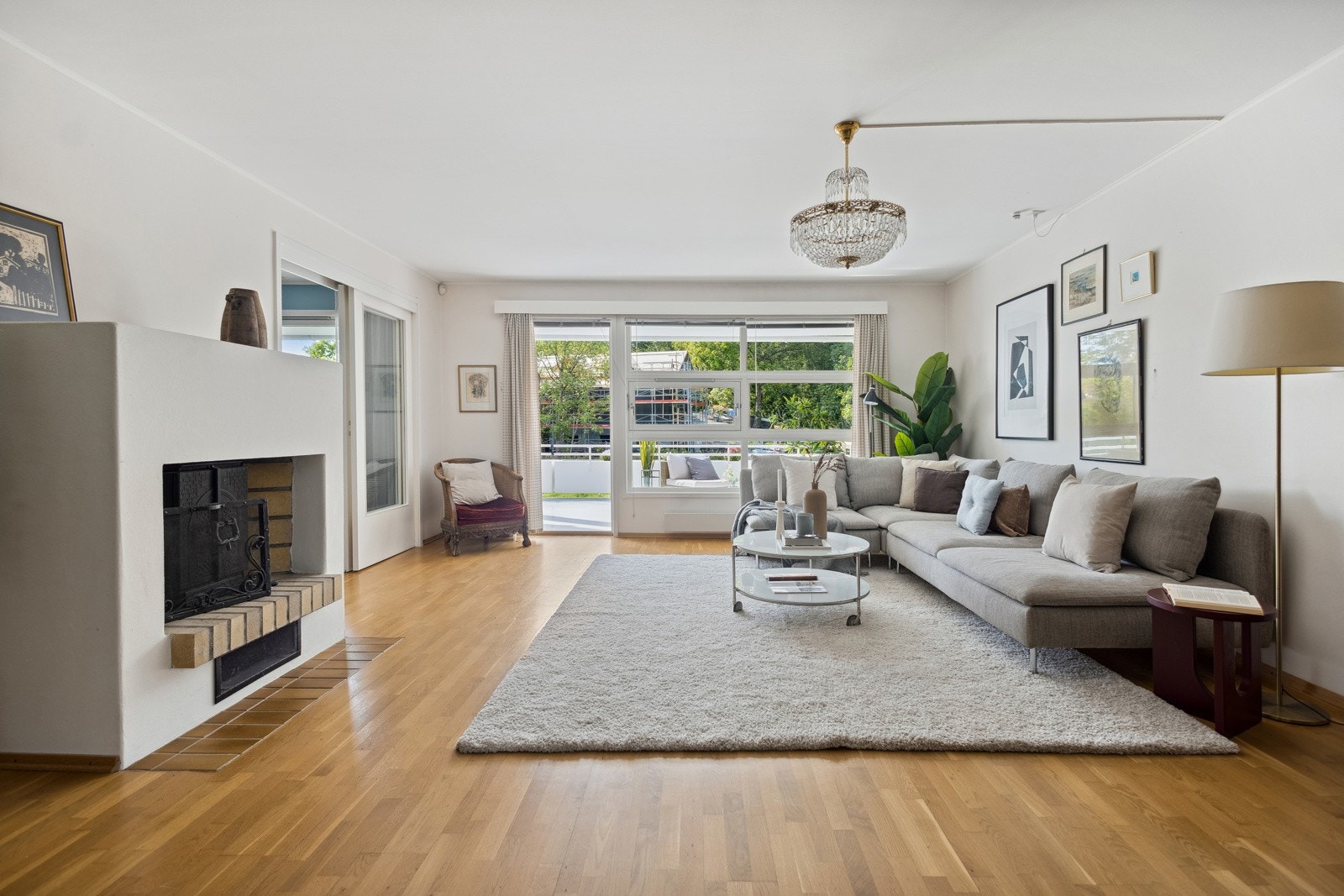 En lys og hyggelig, gjennomgående hjørneleilighet Galleribilde