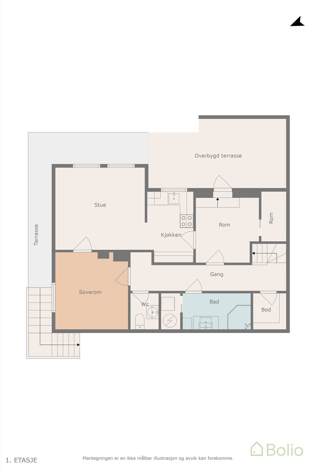 Plantegning underetasje. Galleribilde