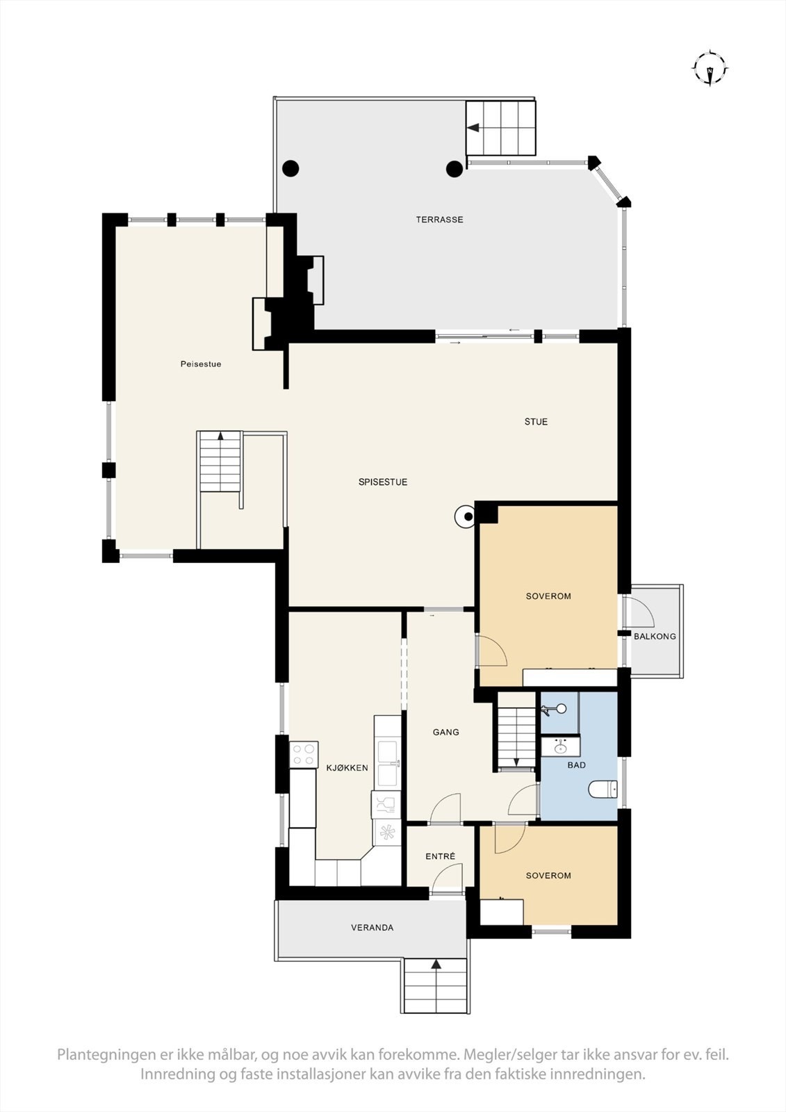 Plantegning for 1. etasje. Galleribilde