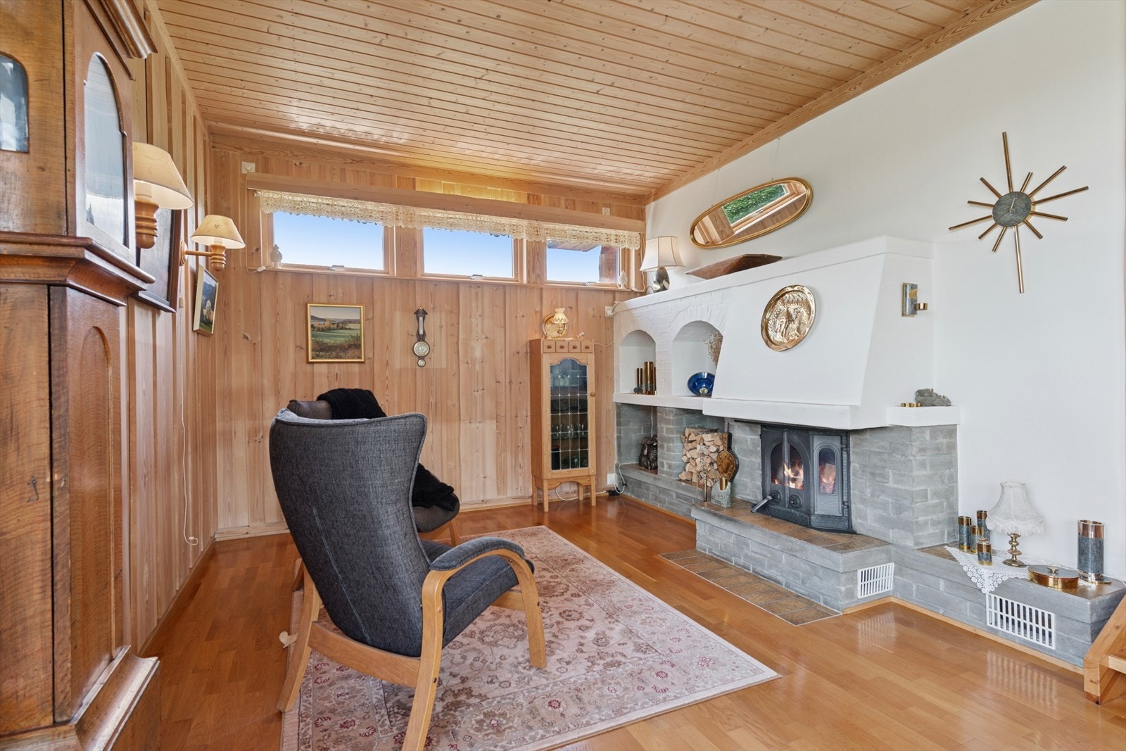 En peisinnsats skaper ekstra varme og hygge på kalde dager. Galleribilde