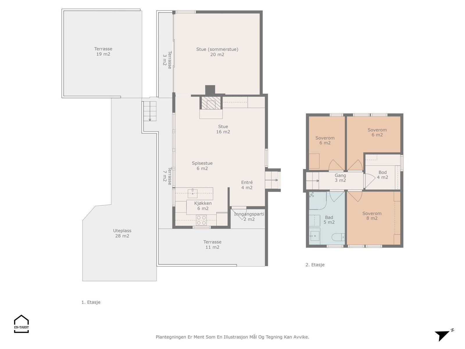 Komplett plantegning av hytten. Galleribilde